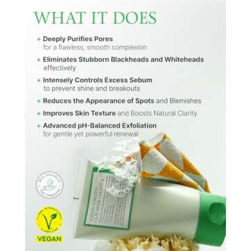 FULLY Green Tomato Clay Mask Cleanser, Pore Purifying with 49% Green Tomato Extract, Sebum & Clogged Pore Care, Exfoliation, Fragrance-Free, Vegan & Dermatologically Tested, 4.05 fl.oz