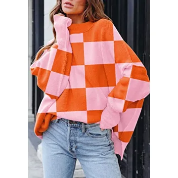 HAPCOPE Oversized Batwing Sleeve Sweater - Chic Cotton Comfort