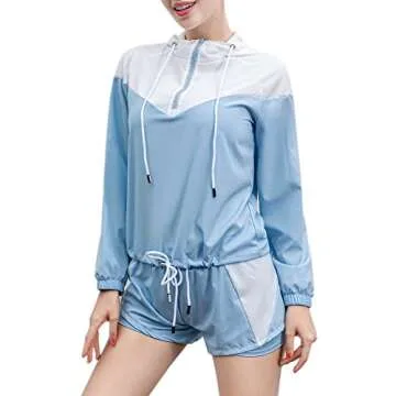 Gecdgzs 5 PCS Workout Sets for Women Running Yoga Outfits Athletic Gym Exercise Clothes Activewear Sets Tracksuit(Blue,S)