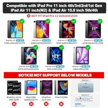 BABG Keyboard Case for iPad Air 11(M2,2024)&iPad Pro 11 inch (4th/3rd/2nd/1st) Gen&iPad Air 5th&4th Gen,360°Swivel,Multi-trackpad,Backlit Keyboard-Rose Gold