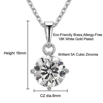 Elegant 18K White Gold Plated Necklace for Women