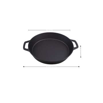 Home VSS Large Pre-Seasoned Cast Iron Skillet 17", Perfect for Outdoor & Indoor Cooking
