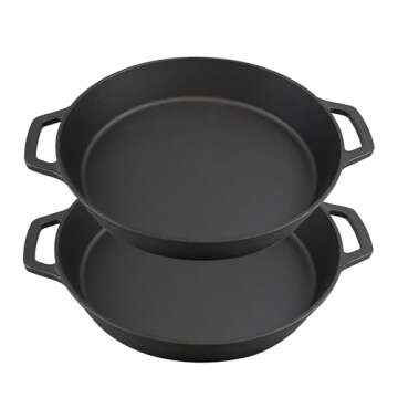 Home VSS 17" Pre-Seasoned Cast Iron Skillet For Cooking