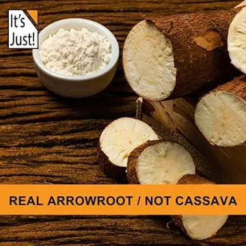 It's Just - Arrowroot Powder, 8oz, Natural Thickener, Gluten-Free, Dairy-Free, Non-GMO, Cornstarch Substitute
