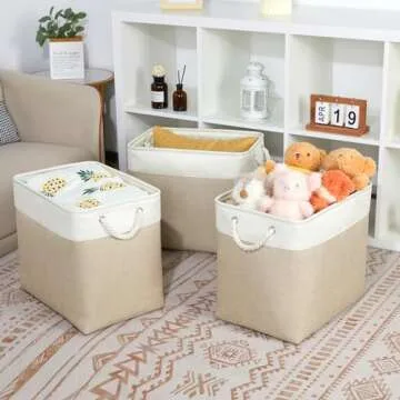 Bidtakay Extra Large Storage Baskets - 3-Pack Organizers