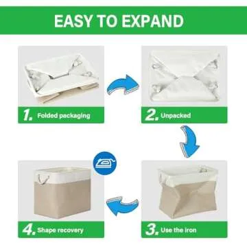 Bidtakay Extra Large Storage Baskets - 3-Pack Organizers