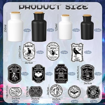 kockuu Halloween Potion Bottles for Decor and Parties
