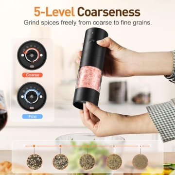 Rechargeable Electric Salt and Pepper Grinder Set