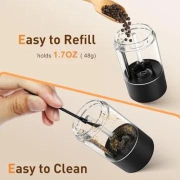 Rechargeable Electric Salt and Pepper Grinder Set