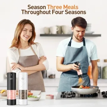 Rechargeable Electric Salt and Pepper Grinder Set