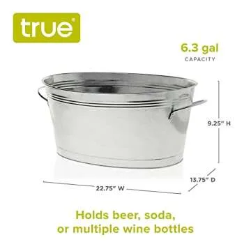 True Ice Buckets for Parties 6.3 Gallons Large Beverage Tub