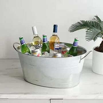 True Ice Buckets for Parties 6.3 Gallons Large Beverage Tub