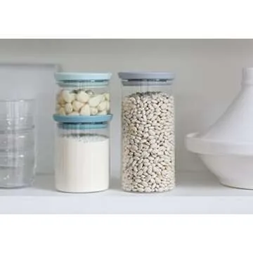 Brabantia Stackable Glass Food Storage Containers, Set of 3