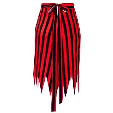 VNRALGH Pirate Costume for Women Pirate Skirt Adults Head Scarf Hat Eye Patch Necklace Pirate Accessories For Womens Role Play Set