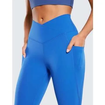 CRZ YOGA Butterluxe Crossover Waist Leggings with Pockets