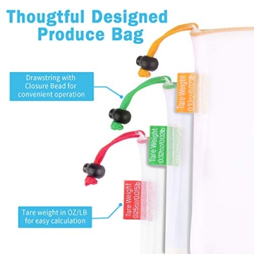 GOGOODA Reusable Produce Bags - Eco-Friendly and Durable