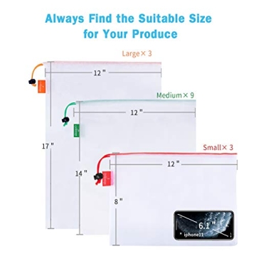 GOGOODA Reusable Produce Bags - Eco-Friendly and Durable