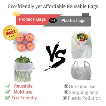 GOGOODA Reusable Produce Bags - Eco-Friendly and Durable