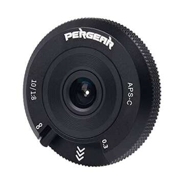 Pergear 10mm F8 Pancake Lens for Fuji X-Mount Cameras