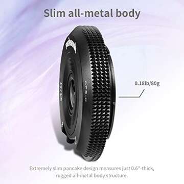 Pergear 10mm F8 Pancake Lens for Fuji X-Mount Cameras