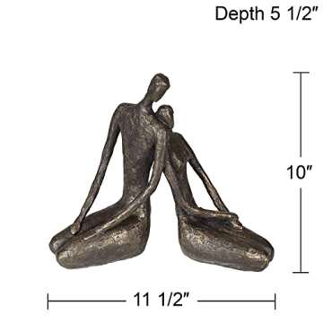 Dahlia Studios Loving Couple 11 1/2" Wide Bronze Sculpture