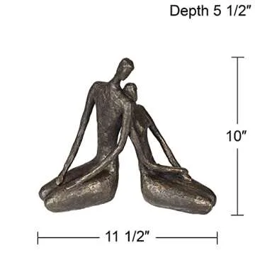 Dahlia Studios Loving Couple Bronze Sculpture for Home Decor