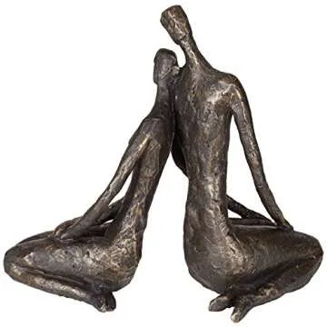 Dahlia Studios Loving Couple Bronze Sculpture for Home Decor