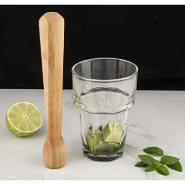 HIC Kitchen Bamboo Muddler for Eco-Friendly Cocktails
