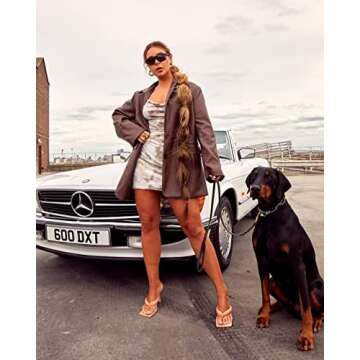 Ynocfri Women Faux Leather Blazer Jackets Button Down Oversized Vintage PU Leather Lapel Jacket Streetwear (Brown, Small)