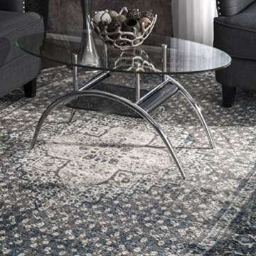 nuLOOM Kellum Vintage Area Rug, 5' 11" x 9', Slate