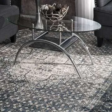 nuLOOM Kellum Vintage Area Rug, 5' 11" x 9', Slate