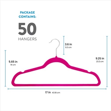 Stylish ZOBER Velvet Hangers 50-Pack for Perfect Closet Organization