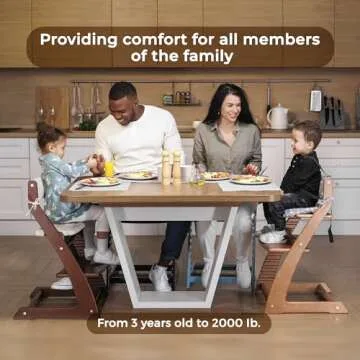 Fornel High Chair - Adjustable Wooden Seating for Toddlers