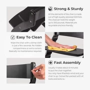 Fornel High Chair - Adjustable Wooden Seating for Toddlers