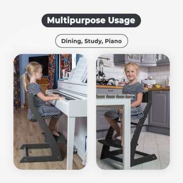 Fornel High Chair - Adjustable Wooden Seating for Toddlers