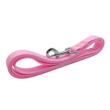 TAIAN 5 FT Strong Nylon Dog Leash for All Breeds Pink