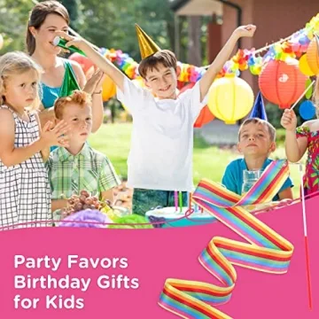 HiUnicorn Rainbow Dance Ribbons for Kids Parties and Play
