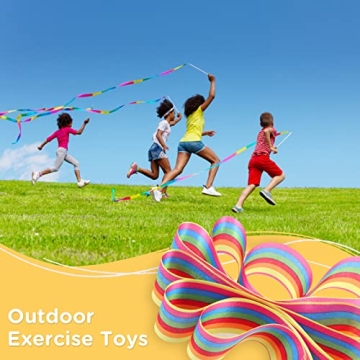 HiUnicorn Rainbow Dance Ribbons for Kids Parties and Play