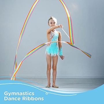 HiUnicorn Rainbow Dance Ribbons for Kids Parties and Play