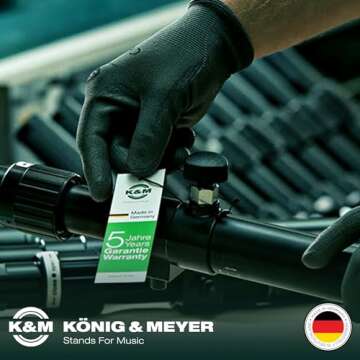 K&M - König & Meyer 15240.000.55 - Flugelhorn In-Bell 5 Leg Stand - Professional Grade for all Musicians - Lightweight & Compact - Stable Secure Base - German Made - Black