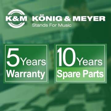 K&M - König & Meyer 15240.000.55 - Flugelhorn In-Bell 5 Leg Stand - Professional Grade for all Musicians - Lightweight & Compact - Stable Secure Base - German Made - Black