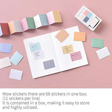 Monolike Wow Sticker Plan ver.1 + ver.2 Set - Mini Size Cute Stickers, Square Stickers