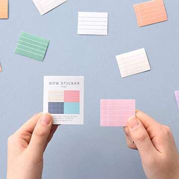 Monolike Wow Sticker Plan ver.1 + ver.2 Set - Mini Size Cute Stickers, Square Stickers