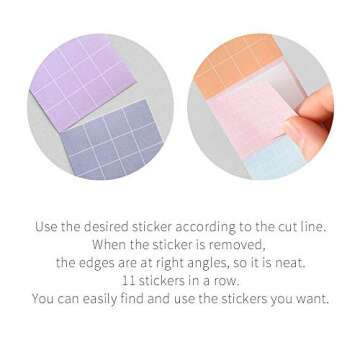 Monolike Wow Sticker Plan ver.1 + ver.2 Set - Mini Size Cute Stickers, Square Stickers