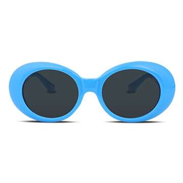 FEISEDY Oval Clout Goggles - Trendy UV400 Protection