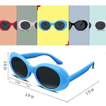 FEISEDY Oval Clout Goggles - Trendy UV400 Protection