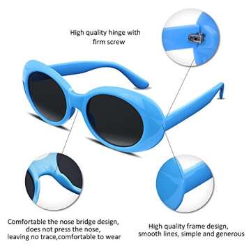 FEISEDY Oval Clout Goggles - Trendy UV400 Protection