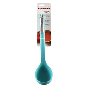 KitchenAid Silicone Ladle, 13 inches, Aqua Sky for All Cooks