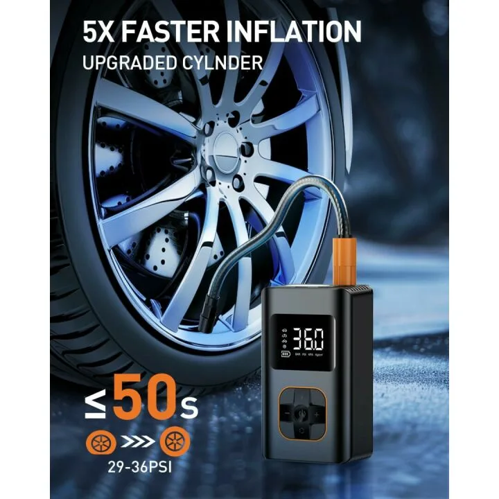 8000mAh Portable Tire Inflator with LED Light