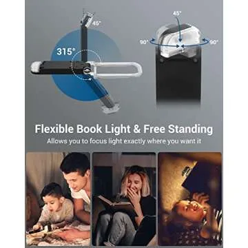 DEWENWILS USB Rechargeable Book Reading Light for Comfortable Reading